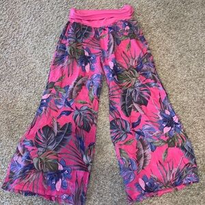 Women’s wide leg fold down palazzo pant